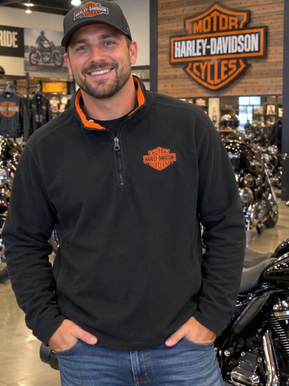 HARLEY-DAVIDSON MENS ACTIVE WEAR TOP (LARGE)